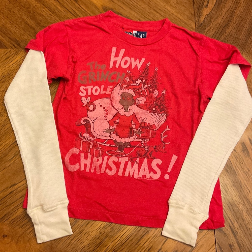 How the Grinch Stole Christmas long sleeve tee - kids size XS (4-5)